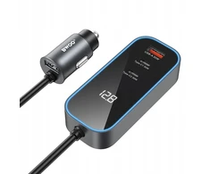 BWOO kroviklis automobiliui PD RGB CC107 1x USB-C 1x USB 30W juodas