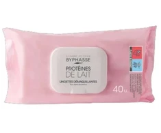 BYPHASSE PROTEINES drėgnos servetėlės veido ir akių makiažui valyti (40 vnt.)