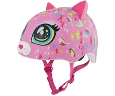 C-PREME Raskullz Astro Cat rožinis vaikiškas šalmas, dydis S vaikui, dydis 5+ (50-54 cm)