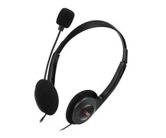 C-TECH Ausinės su mikrofonu MHS-03E, juodos