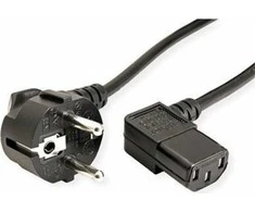 C-TECH maitinimo laidas 220/230V maitinimo šaltinis, išlenktas, VDE, 2m