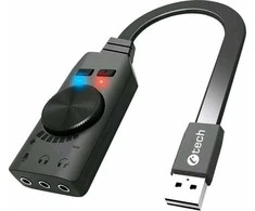 C-TECH Garso plokštė SC-7Q, 7.1 erdvinis garsas, garso jungiklis