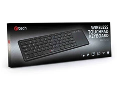 C-Tech klaviatūra C-TECH WLTK-01 universali RF belaidė klaviatūra čekų, slovakų kalba, juoda