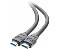 C2G 12ft itin lankstus aktyvus 4K HDMI kabelis, užtikrinantis 4K 60Hz - įleidžiamas į sieną M/M - HDMI kabelis su eternetu - HDMI vyriškas į HDMI vyriškas - 3.7 m - Juodas - aktyvus, palaiko 4K 60 Hz (C2G10379)