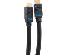 C2G 12ft itin lankstus aktyvus 4K HDMI kabelis, užtikrinantis 4K 60Hz - įleidžiamas į sieną M/M - HDMI kabelis su eternetu - HDMI vyriškas į HDMI vyriškas - 3.7 m - Juodas - aktyvus, palaiko 4K 60 Hz (C2G10379)