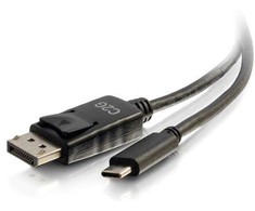 Adapteris AV C2G C2G 6ft USB C to DisplayPort Cable - 4K 30Hz - Externer Videoadapter - USB-C - DisplayPort - Juodas