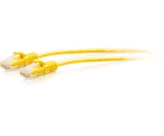 C2G C2G 7ft (2.1m) Cat6a Snagless Unshielded (UTP) Slim Ethernet Network Komutacinis kabelis - Geltona - Patch kabelis - RJ-45 (M) į RJ-45 (M) - 2.1 m - 4.8 mm - UTP - CAT 6a - formuotas, be kabliuko - Geltona