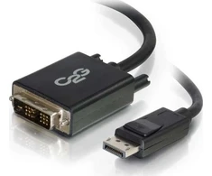 C2G C2G 2m DisplayPort į vienos jungties DVI-D adapterio kabelis M/M - DP į DVI - juodas - DisplayPort kabelis - DisplayPort (M) į DVI-D (M) - 2 m - juodas