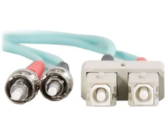C2G SC-ST 10Gb 50/125 OM3 dvigubas daugiamodis PVC optinis pluošto kabelis (LSZH) - Tinklo kabelis - ST daugiamodis (M) į SC daugiamodis (M) - 10 m - 10 m - Šviesolaidinis - Dvigubas - 50/125 mikrometrų - OM3 - be halogenų - akvamarino spalvos (85527)