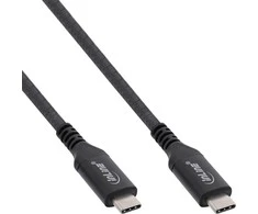 C2G „InLine®“ USB4 laidas, USB-C kištukas/kištukas, 8K60Hz, juodas, 1,5 m
