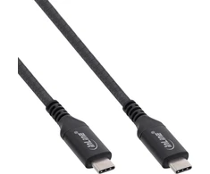 C2G InLine® USB4 kabelis, USB-C kištukas/kištukas, 8K60Hz, juodas, 2m