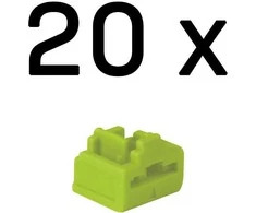 Tinklo Priedas - LINDY RJ45 Prievado Blokatorius, ABS Žalias, 20 vnt.