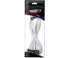 CableMod C-Series Pro Bridged Connection Cable – Variant A, 90°, 16-Pin to 4×8-Pin PCIe, baltos spalvos