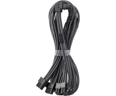 CableMod C-Series Pro Bridged Connection Cable – Variant B, 90°, 16-Pin to 4x 8-Pin PCIe, carbon