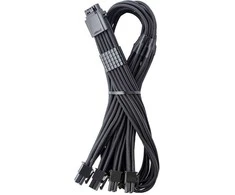 CableMod C-Series Pro ModMesh 12V-2×6-Cable, Sleeved, 16-Pin to 4x 8-Pin, for Corsair Type 4 ir 3 PSUs – juodos spalvos, 60cm