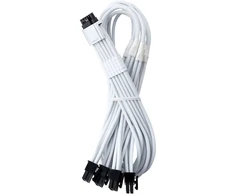 CableMod C-Series Pro ModMesh 12V-2×6-Cable, Sleeved, 16-Pin to 4x 8-Pin, for Corsair Type 4 ir 3 PSUs – baltos spalvos, 60cm