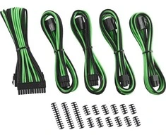 CableMod Classic ModMesh Cable Extension Kit – 8+6 Series – juodas/light žalias