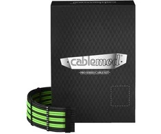 CableMod C-Series PRO ModMesh Cable Kit for RMi/RMx/RM (Juodas Label) – juodos spalvos/hellžalios spalvos