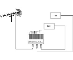 Cabletech Antenos signalo stiprintuvas 20dB