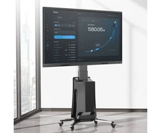 Laikiklis Fiber Mount Cabletech G85B - Profesionalus elektrinis mobilus televizoriaus stovas-vežimėlis LCD LED televizoriams 55" - 80"