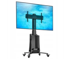 Laikiklis Fiber Mount Cabletech G85B - Profesionalus elektrinis mobilus televizoriaus stovas-vežimėlis LCD LED televizoriams 55" - 80"
