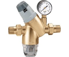 Caleffi slėgio reguliatorius su keičiama kasete ir 1 colio manometru (535161)