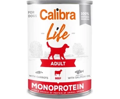 CALIBRA Adult jautiena with carrots – drėgnas ėdalas šunims – 400g