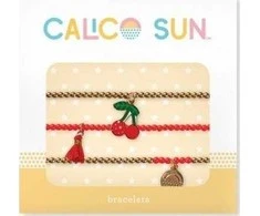 Calico Sun Riley Bracelet rinkinys - 3vnt vyšnios.