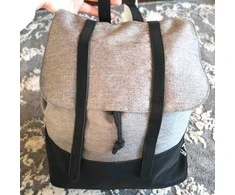 Calvin Klein, Calvin Klein, Textile Backpack, Juodas/Pilkas, Nešiojamas kompiuteris Compartiment, For Men, 28 x 33 x 11 cm
