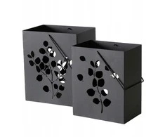 CALYPSO metalinis žibintas, juodas, 2 vnt.