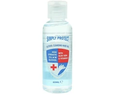 Calypso Simply Protect – dezinfekcinis gelis rankoms su alkoholiu, antibakterinis, 58 ml, unisex.
