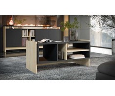 Cama Meble Lovos baldai Lova PORTO suolas/stalas 100x50x46 ąžuolas/juodas