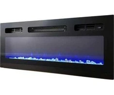 Laikiklis Cama Meble Televizorius - RTV Eva Spintelė su Elektriniu Židiniu 180x40x52 cm Grafitas/Blizgus Grafitas