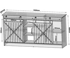 Cama Meble Komoda - GRANERO 160x80x35 Wotan ąžuolas