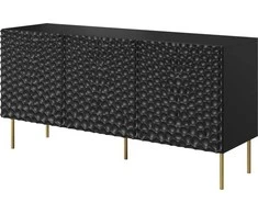 Cama Meble Saugojimo Spinta - HOLE 152x42,5x74,5 cm Matinė Juoda