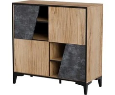 Halmar Cama Meble Knygų Spinta - Cama 4D OVO 90x38xH90 Ąžuolas/Betonas