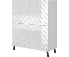 Cama Meble Knygų Lentyna - Abeto 100,5 X 40 X 121,5, Balta Blizgi