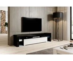 Cama Meble Televizoriau Stovas - Cama Toro 200 Blizgus Juodas/Baltas