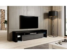 Cama Meble Televizorius Stovas - Cama Toro 200 Juodas/Pilkas Blizgus