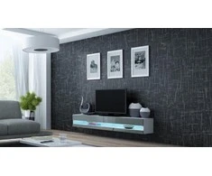 Cama TV staliukas VIGO NEW 30/180/40 (spalva: balta/blizgi pilka)
