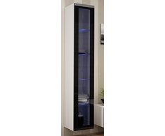 Cama sieninė lentyna VIGO '180' 180/40/30 (spalva: balta/blizgi juoda)