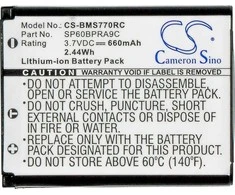 Cameron Sino akumuliatoriaus baterijos tipas Sp60bpra9c N4fuyyyy0047 Do Sony Vgp-bms77 Panasonic Kx-tca385 Kx-tca285 Kx-udt121 Kx-udt131 / Cs-bms770rc