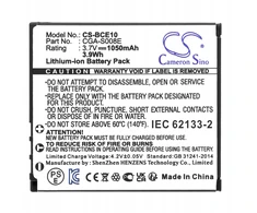 „Cameron Sino“ akumuliatorius. Akumuliatoriaus tipas: „Panasonic Cga-s008“, „Cga-s008a“, „Dmw-bce10“, „Ricoh Db-70 / Cs-bce10“.