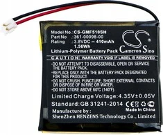Cameron Sino Akumuliatorius Bateria 361-00098-00 Do Išmanusis laikrodis Garmin Fenix 5x / 5x Running / Cs-gmf510sh