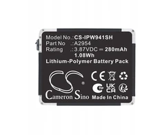 Cameron Sino Akumuliatorius Baterija Tipas A2954 Skirta Apple Watch Series S9 S 9 41mm Mr913ll/a / Cs-ipw941sh