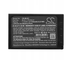 Cameron Sino Akumuliatorius BLS-1 Olympuso E-420, E-450, E-620, Pen E-P2, EP-1, P-1 / CS-BLS1