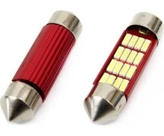 LED lemputės CANBUS 4014 16SMD festoon C5W C10W C3W 39mm baltos 12V 24V amio-01633