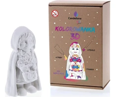 Candellana Kolorowanka 3D Raudona kapturek Figūrėlė gipsowa
