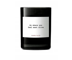 CANDLY&amp;CO sojų žvakė stiklinėje, eikite ten, kur jaučiatės labiausiai, Nr. 5 kvapas, 250 g