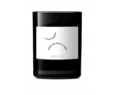 CANDLY&amp;CO sojų žvakė stiklinėje, „Tai įvyks, kai...“, kvapo Nr. 3, 250 g